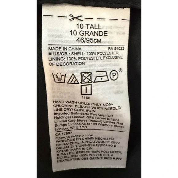 Banana Republic Black Pleated Tulle Midi Skirt Size 10 Tall Mesh Accordion Core - Picture 8 of 8